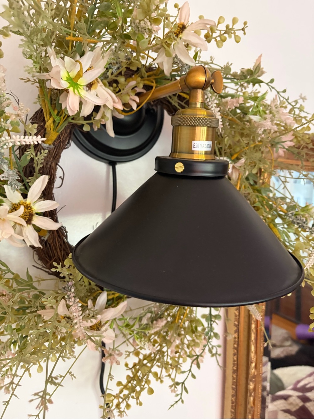 Plug in wall sconce new